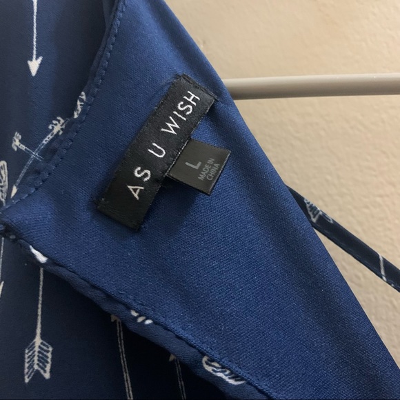 As U Wish romper.women’s size large. Navy blue. - Picture 3 of 3